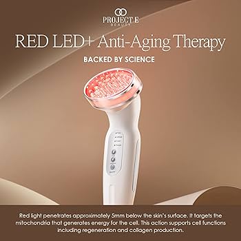 美顔器　RED LED ANTI-AGING DEVICE Project E Beauty RED LED+ Anti-Aging Therapy for Collagen